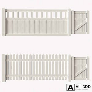Set of PVC fences + wicket