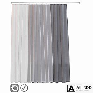 Bath curtain (shower) 200x200 cm (white, gray)