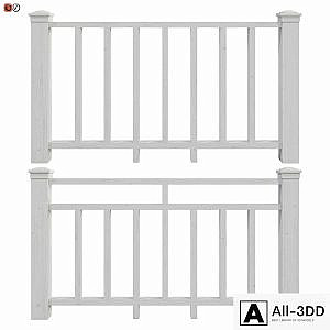Set of handrails and terrace railing 8