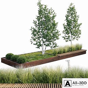 Green benches