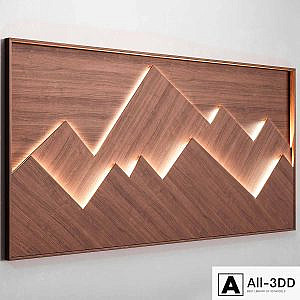 Mountains wall panel