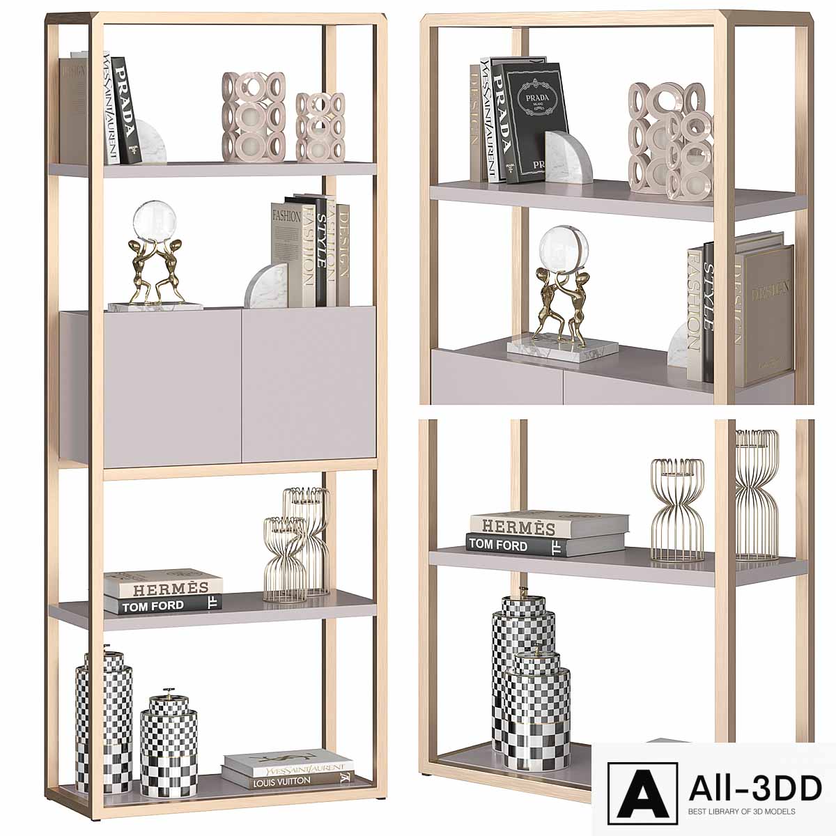 GARDA DÉCOR shelving unit SPACE modern interior 3D model GARDA DÉCOR shelving unit SPACE