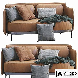 Minotti Tape Leather Sofa