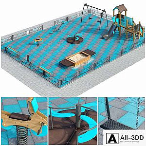 Stylish turquoise playground. Playground