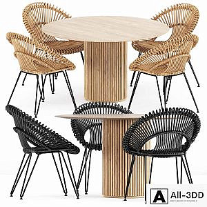 Roxy armchair by janusetcie and Palais Royal table by Asplund