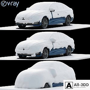 snow covered cars in the parking lot