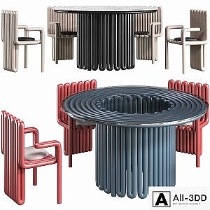Dining table Helix and chair Helix concept by Zalim Isakov