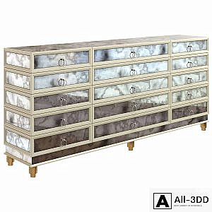 Aged Mirrored Dresser Iris by Rooma Design