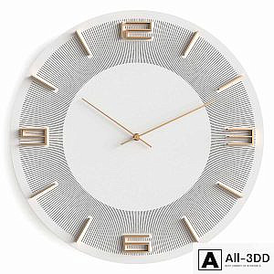 Wall clock KARE Leonardo White-Gold