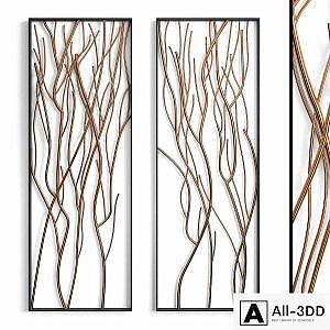 Metal branch wall set