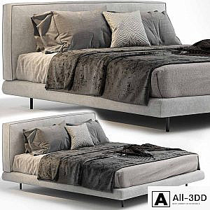 BRASILIA Double bed By Minotti