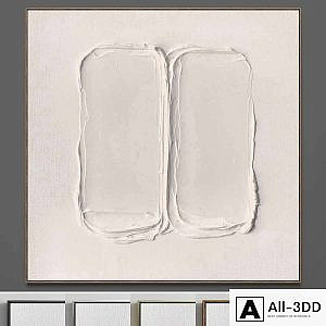 Plaster two square photo frames 38