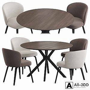 Ralf table Halard chair Dining set