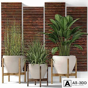Collection of plants in pots 6. Flower, pot, bush, flowerpot, interior, indoor, alocasia, copper decor, panels, wall decor, Uttermost, paintings, abstraction, luxury