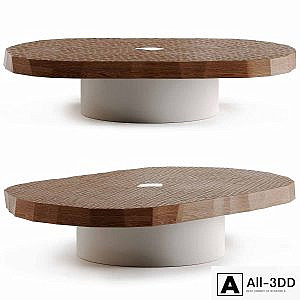 Craft oval coffee table by Pierre Augustin Rose