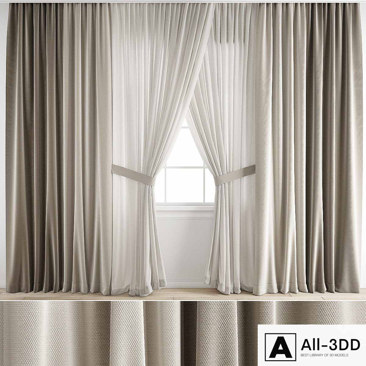 Curtain 687 modern interior 3D model Curtain 687