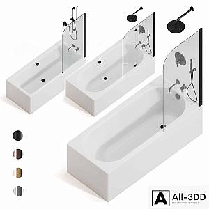 Arblu bath screens + Villeroy & boch bathtubs + Paffoni taps