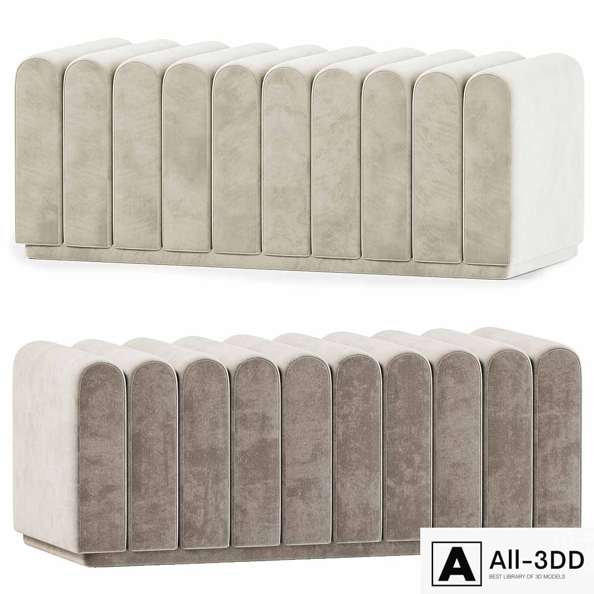 Bente Bench by Eichholtz modern interior 3D model Bente Bench by Eichholtz