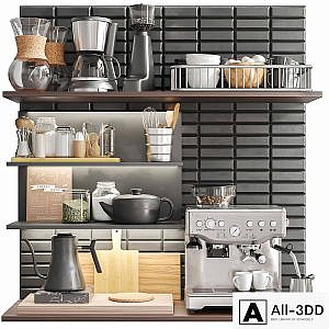 A trifle for a kitchen with a coffee machine