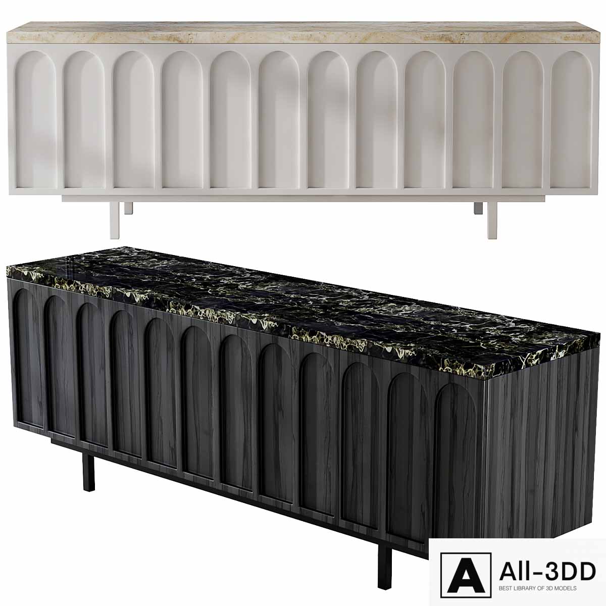 Cazarina dresser GIRLROY modern interior 3D model Cazarina dresser GIRLROY