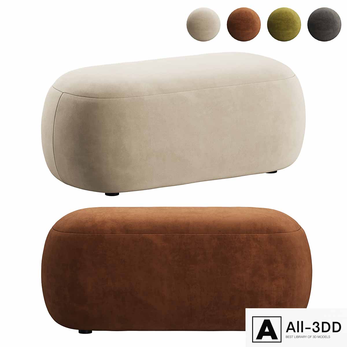 Pouf Cupcake modern interior 3D model Pouf Cupcake