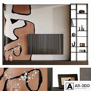 Wall composition. TV zone set