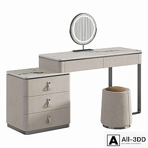 Lalume dressing table with makeup mirror