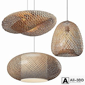 Set of Wicker lamps #4