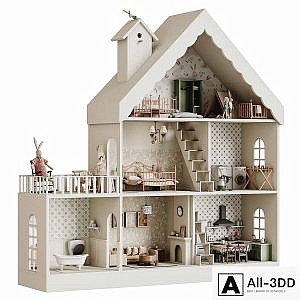 Dollhouse with toys