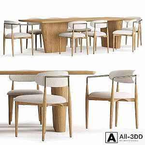 RH Dalia Rectangular Dining Table