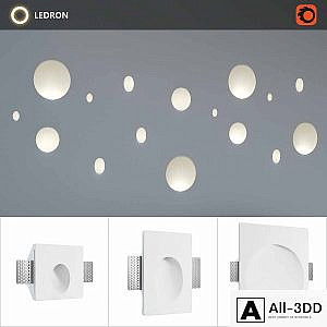 A series of plaster lamps Ledron