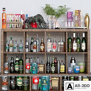 Home bar with strong alcohol 4. Alcohol