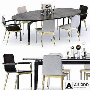 Baker Vendome Table and Folio Chair