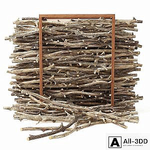 Firewood branch old decor