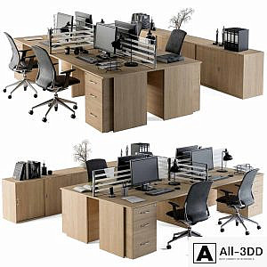 Office Furniture - employee Set 08