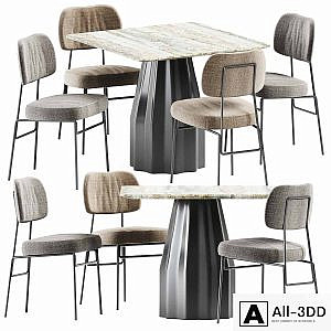 Kapoor Chair by Annud and Burin Table by Viccarbe