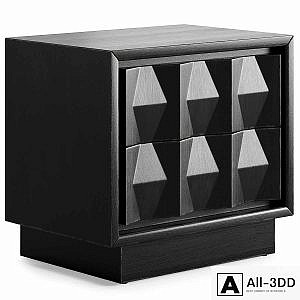 Carved Pattern Nightstand By West Elm