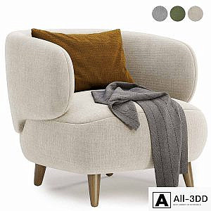 luisa fleece armchair