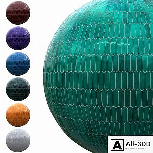 7 colors of hand made ceramic and glazed tiles - Vol. 02