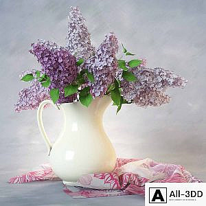 Lilac Bouquet in Vase
