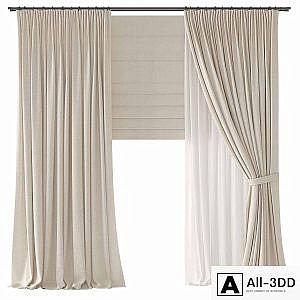 Curtains . Thick linen