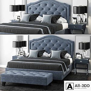 Bed LuXeo Brentwood Queen Tufted
