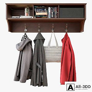Wall Shelf With Clothes