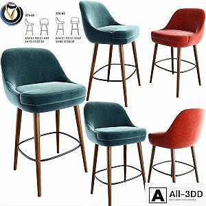 375 Walter Knoll Counter, Bar Stool