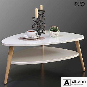 Coffee table Jimi La Redoute + decorative set