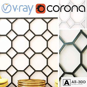 Carved metal grille ornament