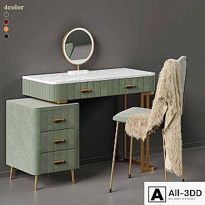 Multi Color Velvet Dressing Table By Saleh