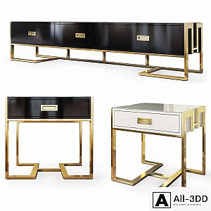 Chest of drawers and bedside tables Art Deco 01. Nightstand, Tvstand by LaLume