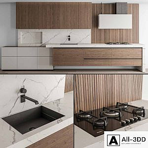 Kitchen Modern - White and Wood 61