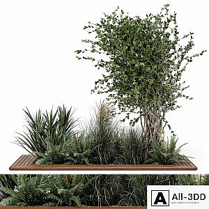 Outdoor Garden set bush and Tree - Garden Set 361